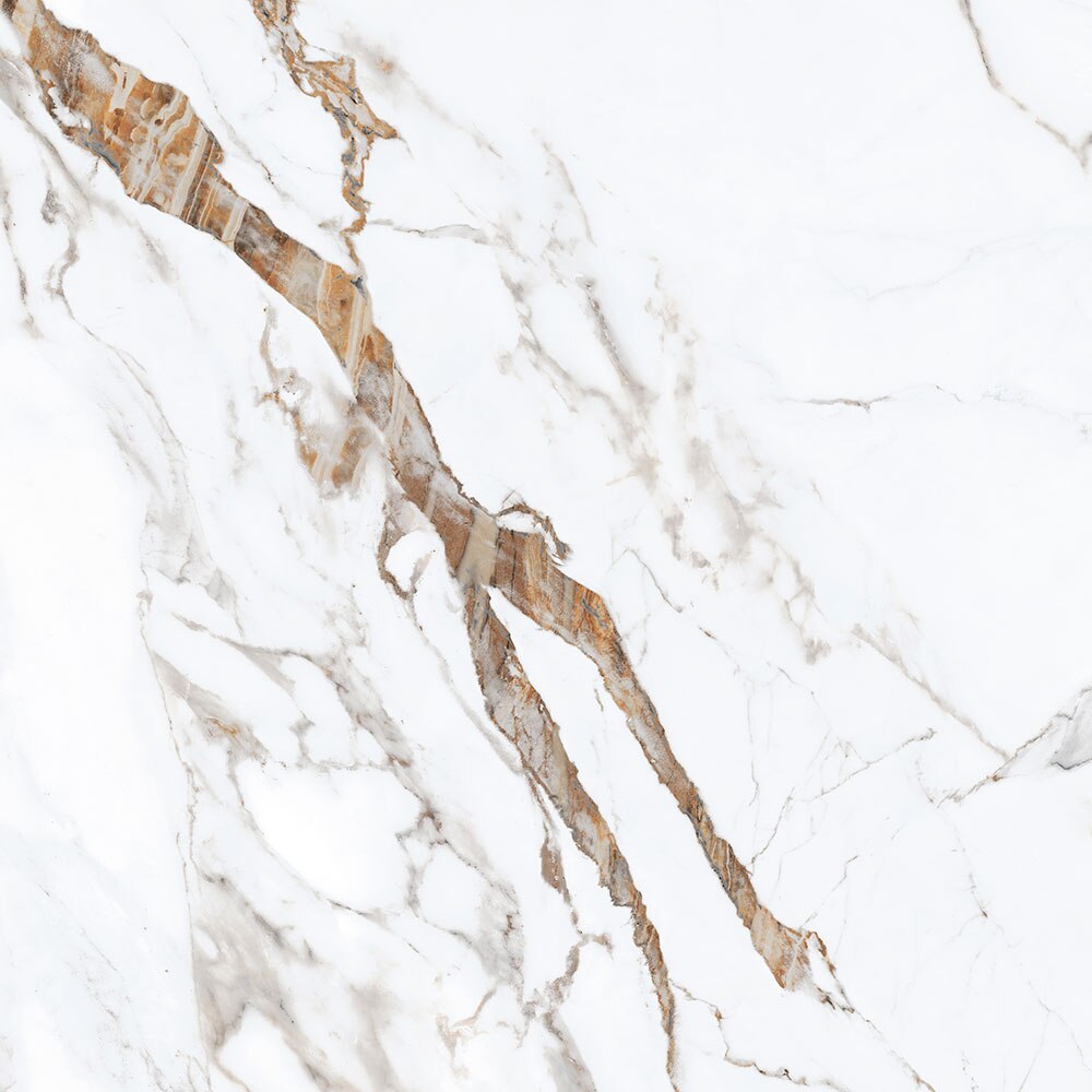 Gresie interior Bogota, marmura alb lucios, 60.5 x 60.5 cm, 10 mm, 1.465 m2/cutie