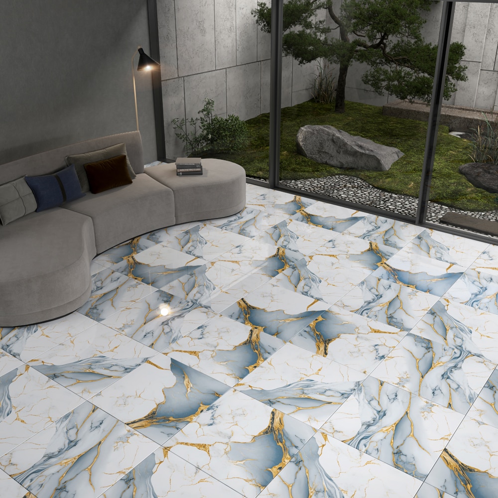 Gresie Pacific Gold Blue, 60.5 x 60.5 cm, 10 mm, 1.465 mp/cutie