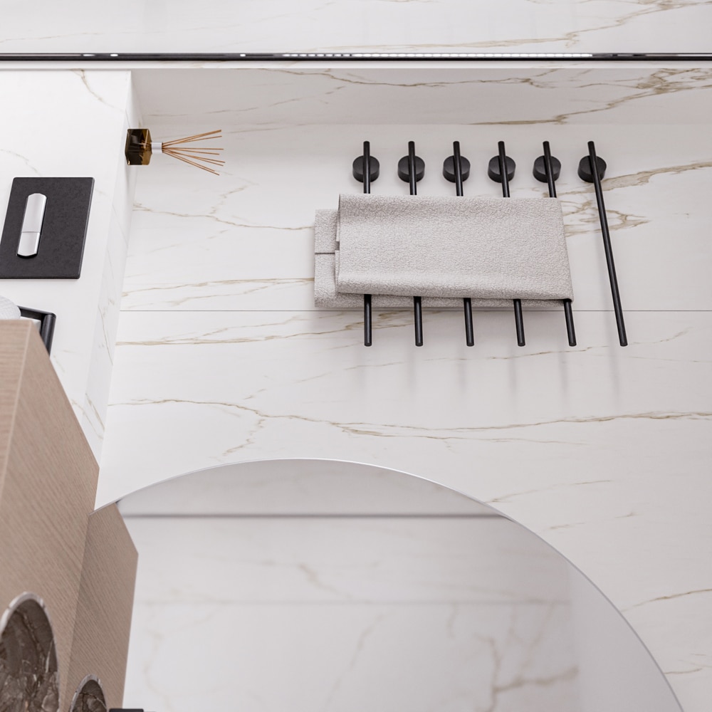 Panou decorativ perete Lucs, SPC, 280 x 96.5 cm, carrara