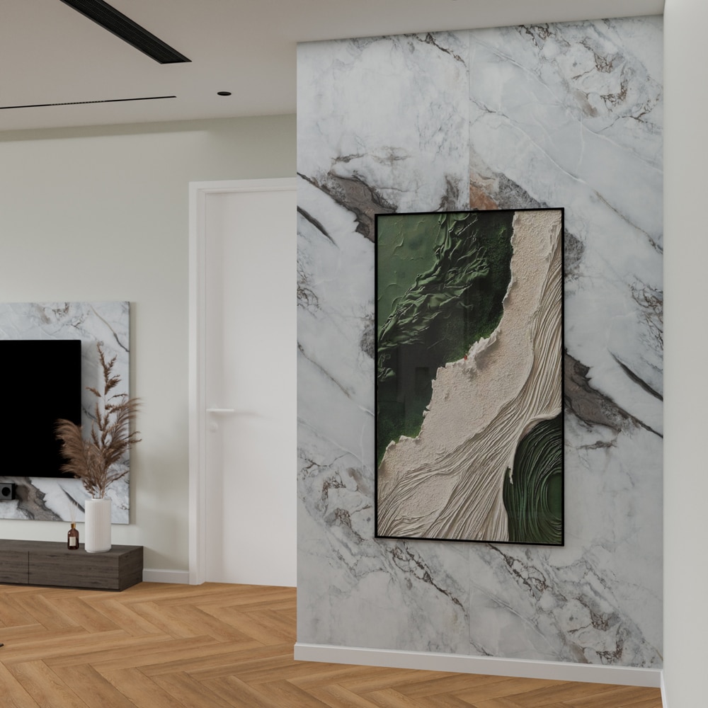 Panou decorativ perete Roma, SPC, 280 x 96.5 cm, alb-maro