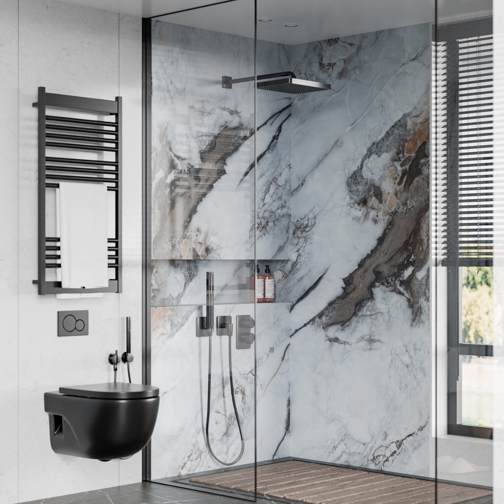 Panou decorativ perete Roma, SPC, 280 x 96.5 cm, alb-maro