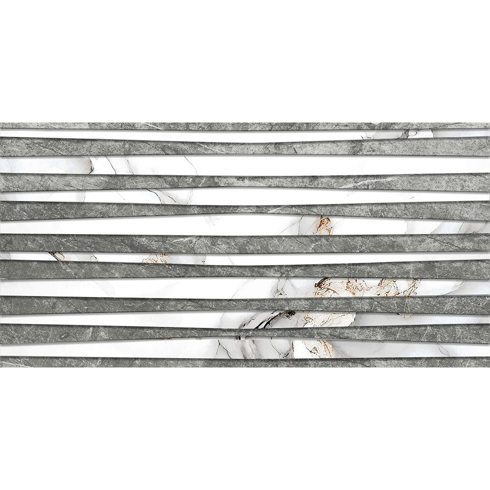 Faianta decor ART Ramla, gri 29.6 x 59.6 cm, 10 mm, 1.41 mp/cutie