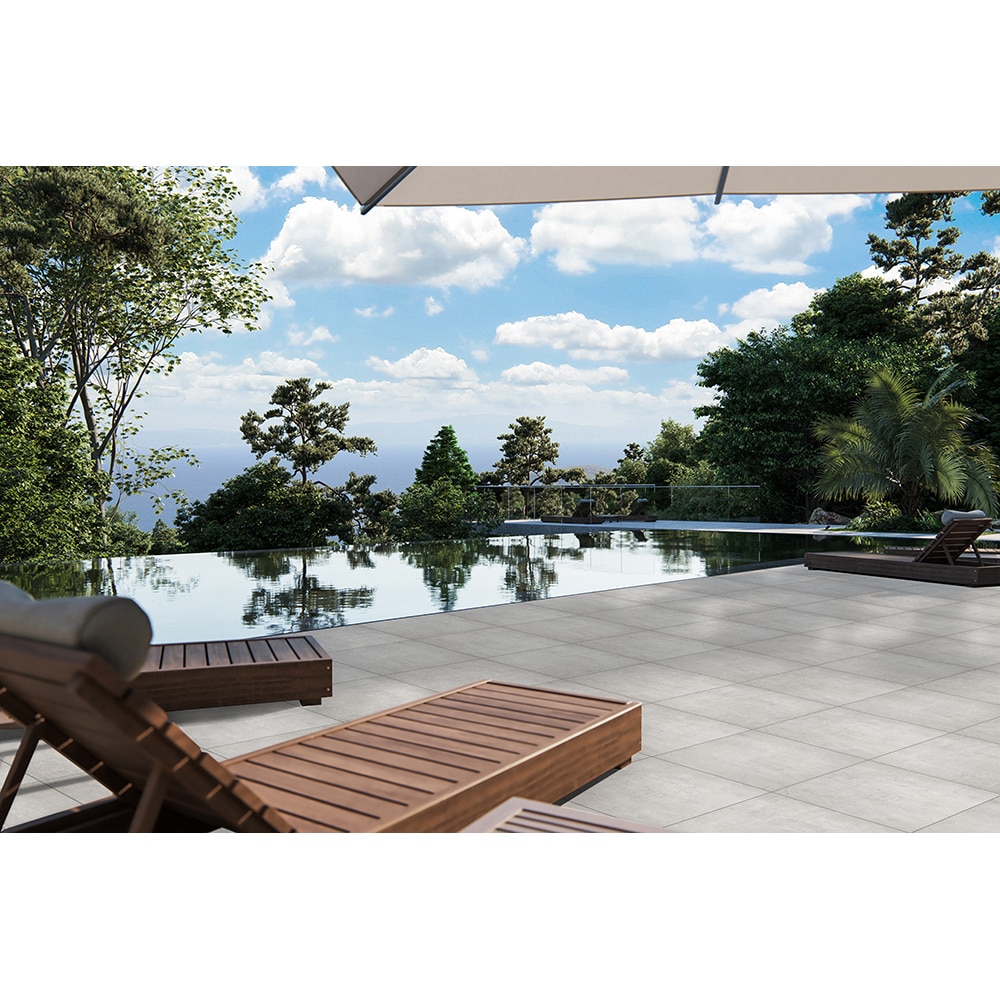 Gresie interior/exterior Concrete, ciment gri mat, 60 x 60 cm, 8 mm, 1.44 m2/cutie