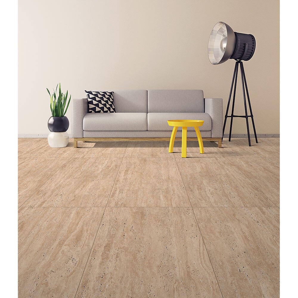 Gresie interior/exterior Travera, marmura bej mat, 60 x 120 cm, 9 mm, 1.44 m2/cutie