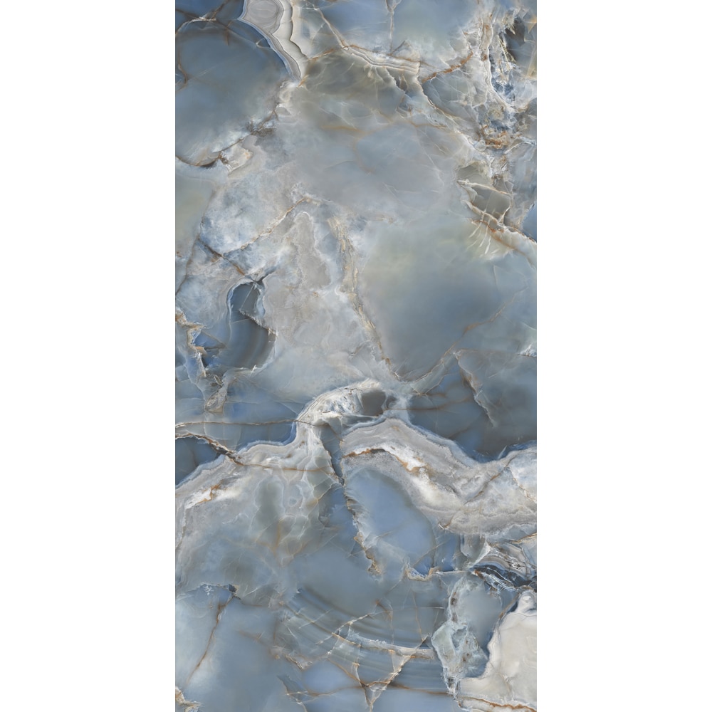 Gresie interior/exterior Testa Blue GS Carving, albastru, lucioasa, 60 x 120 cm, 1.44 mp/cutie, PEI 3