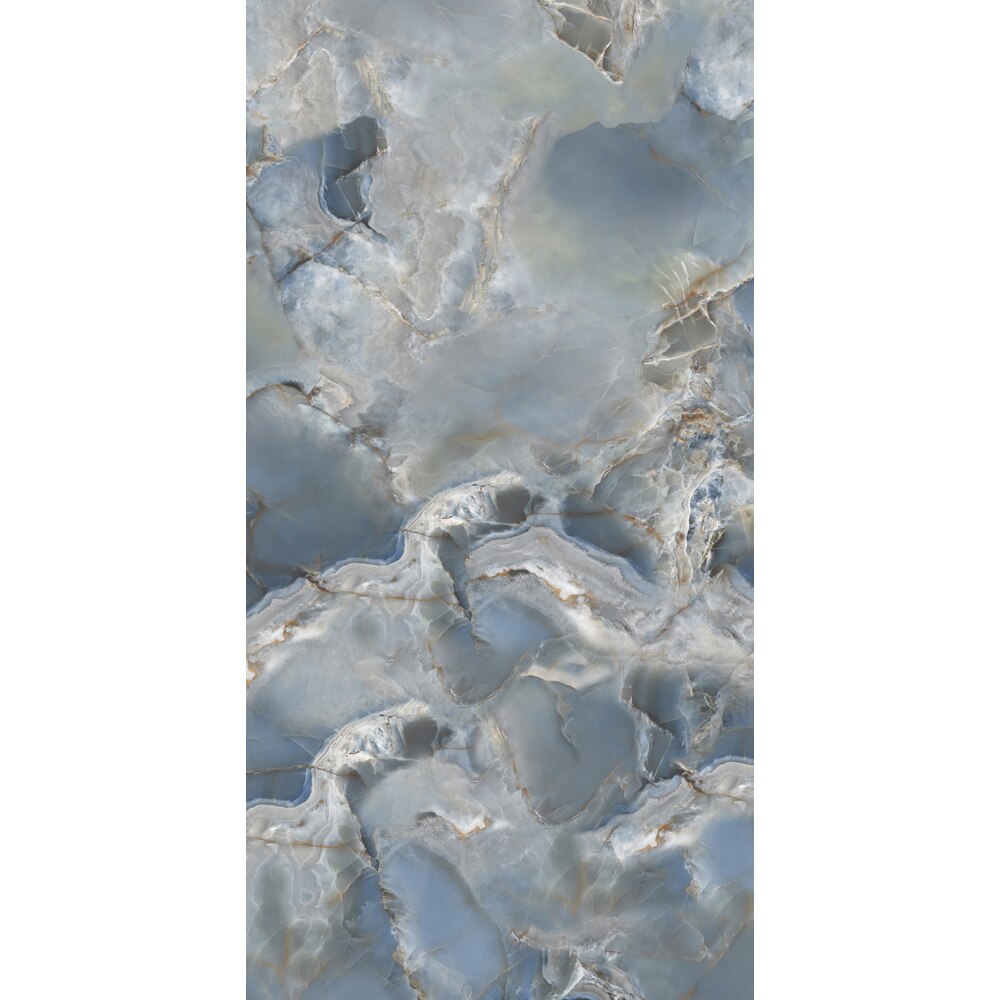 Gresie interior/exterior Testa Blue GS Carving, albastru, lucioasa, 60 x 120 cm, 1.44 mp/cutie, PEI 3