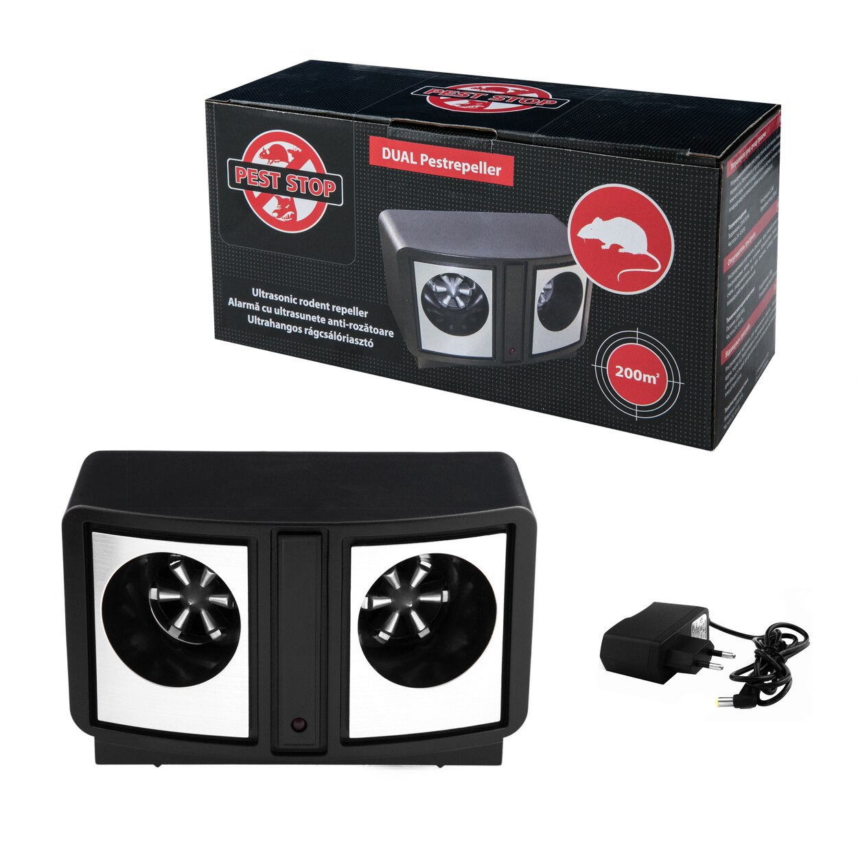 Aparat ultrasunete antirozatoare, 2W, negru