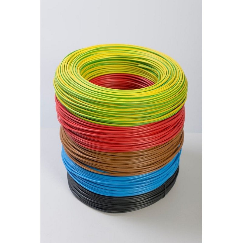 Cablu electric FY, 1 x 1,5  mmp, cupru rigid, verde galben, rola 100 m