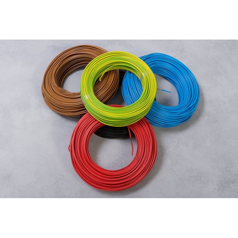 Cablu electric FY, 1 x 1,5  mmp, cupru rigid, maro, rola 100 m