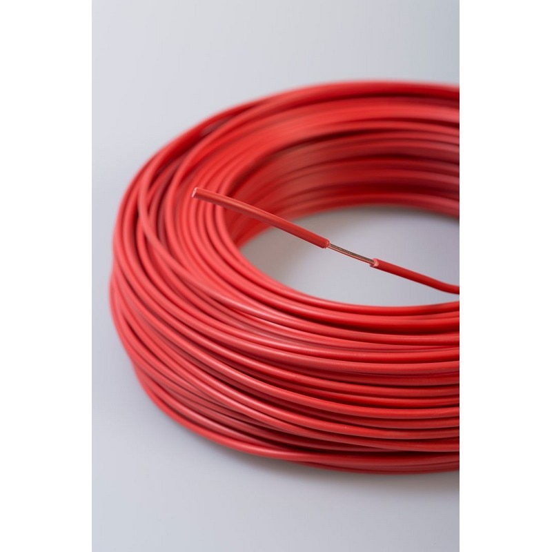 Cablu electric FY, 1 x 1,5  mmp, cupru rigid, rosu, rola 100 m