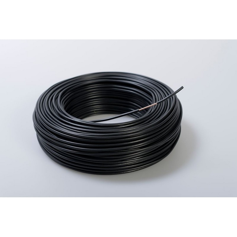 Cablu electric FY, 1 x 1,5 mmp, cupru rigid, negru, rola 100 m