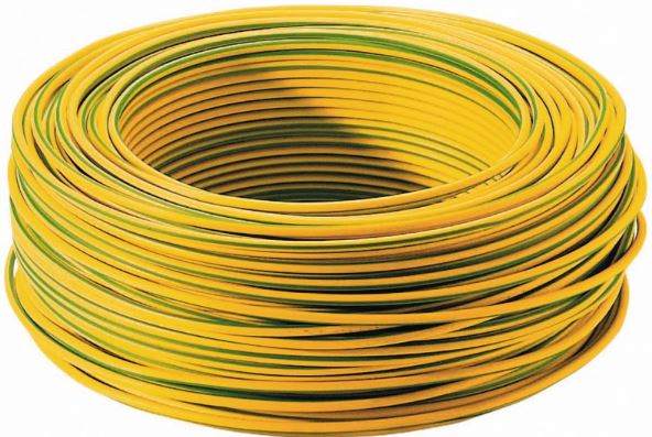 Cablu electric FY, 1 x 2,5 mmp, cupru rigid, verde galben, rola 25 m