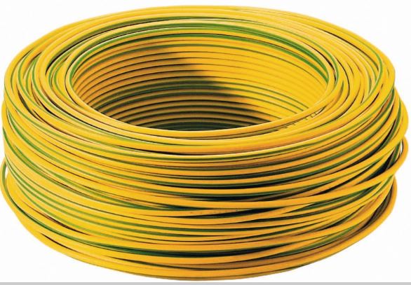 Cablu electric FY, 1 x 2,5 mmp, cupru rigid, verde galben, rola 10 m
