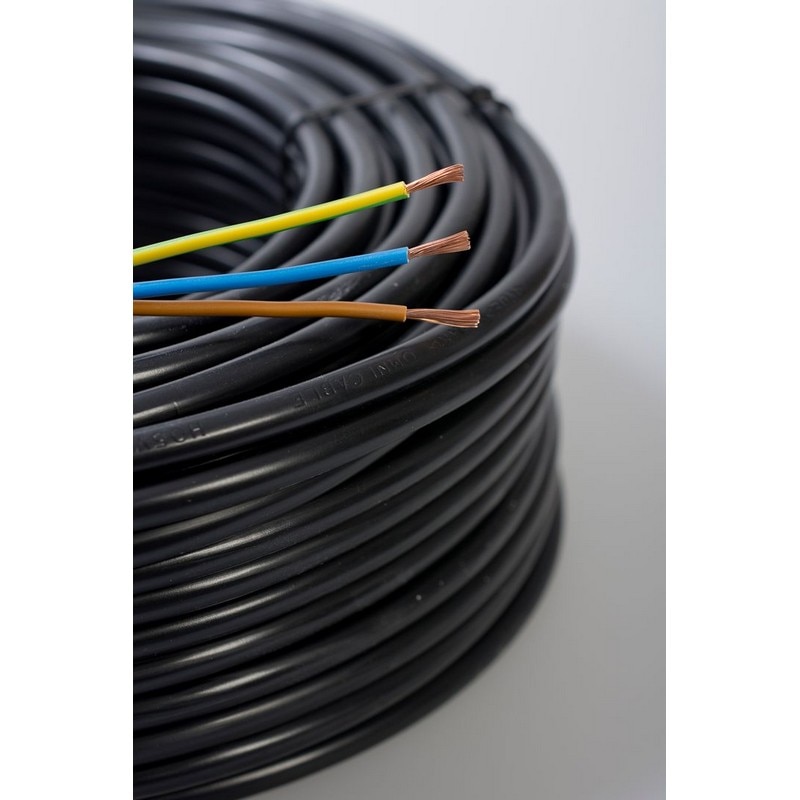 Cablu electric MYYP, 3 x 1,5 mmp, cupru flexibil, negru, rola 50 m