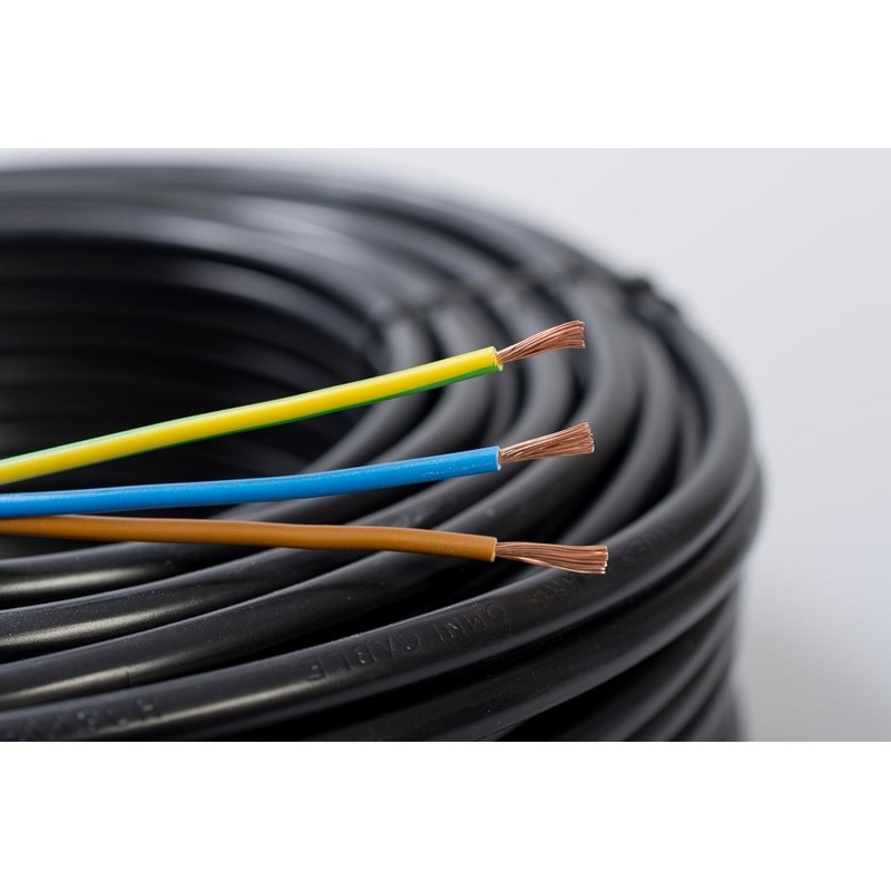Cablu electric MYYP, 3 x 1,5 mmp, cupru flexibil, negru, rola 50 m