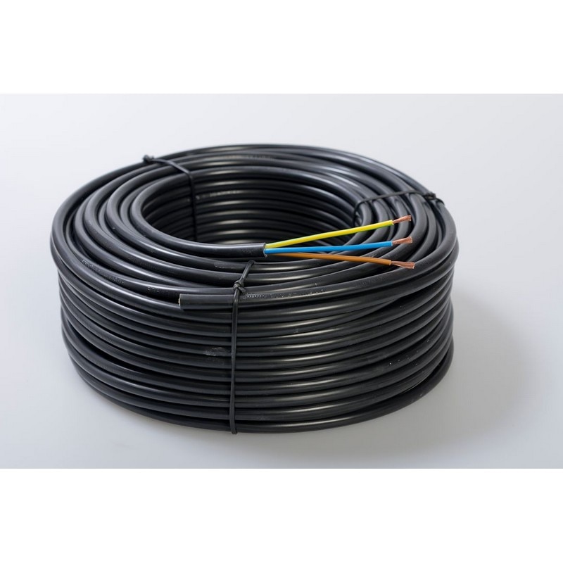 Cablu electric MYYP, 3 x 1,5 mmp, cupru flexibil, negru, rola 50 m