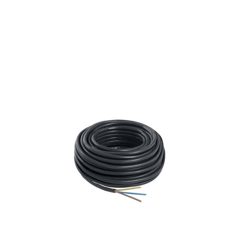 Cablu electric MYYM, 3 x 1,5  mmp, cupru flexibil, negru, rola 10 m