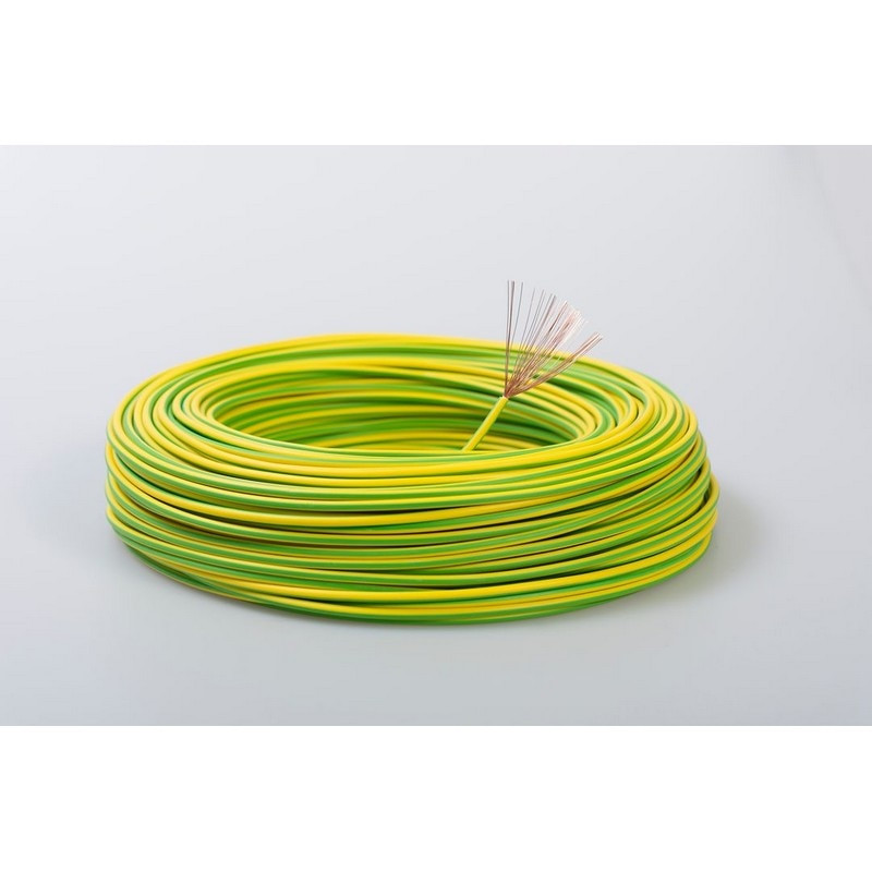 Cablu electric MYF, 1 x 1,5 mmp, cupru flexibil, verde galben, rola 100 m