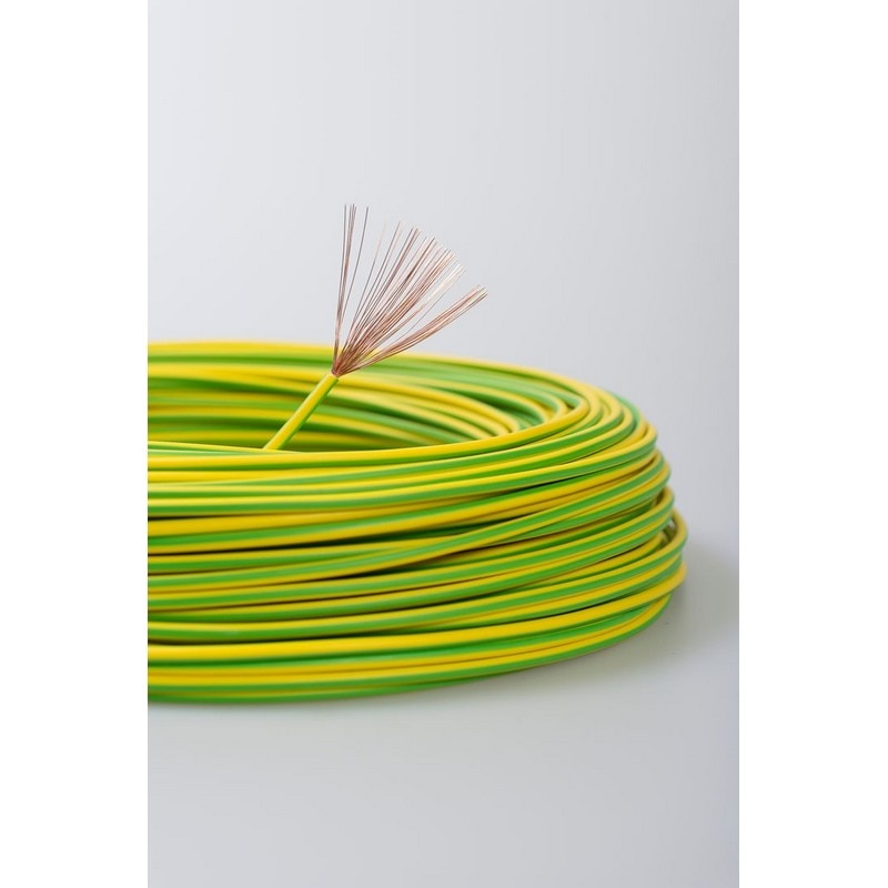 Cablu electric MYF, 1 x 2,5 mmp, cupru flexibil, verde galben, rola 100 m