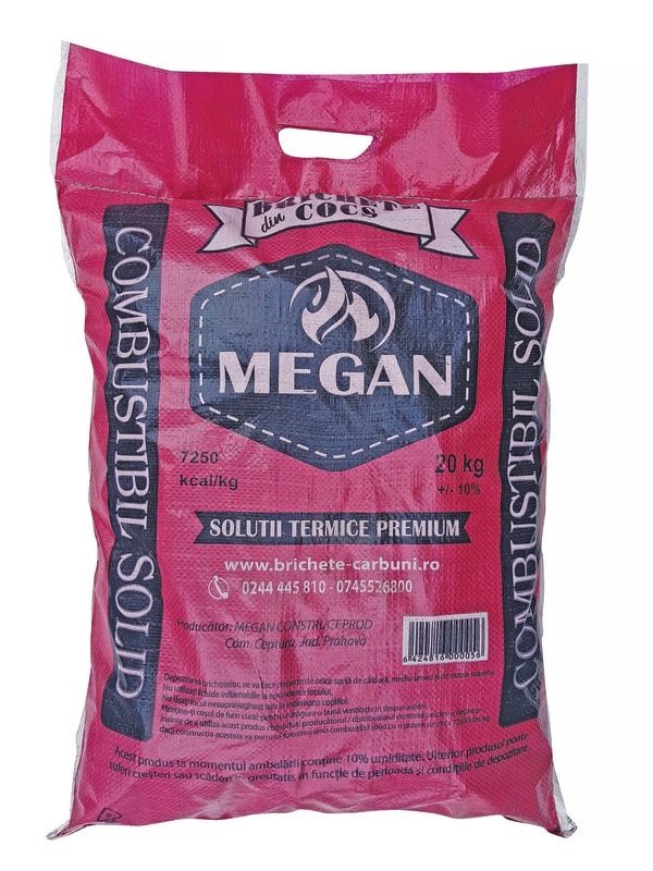 Brichete de foc, cocs, 20 kg  Megan