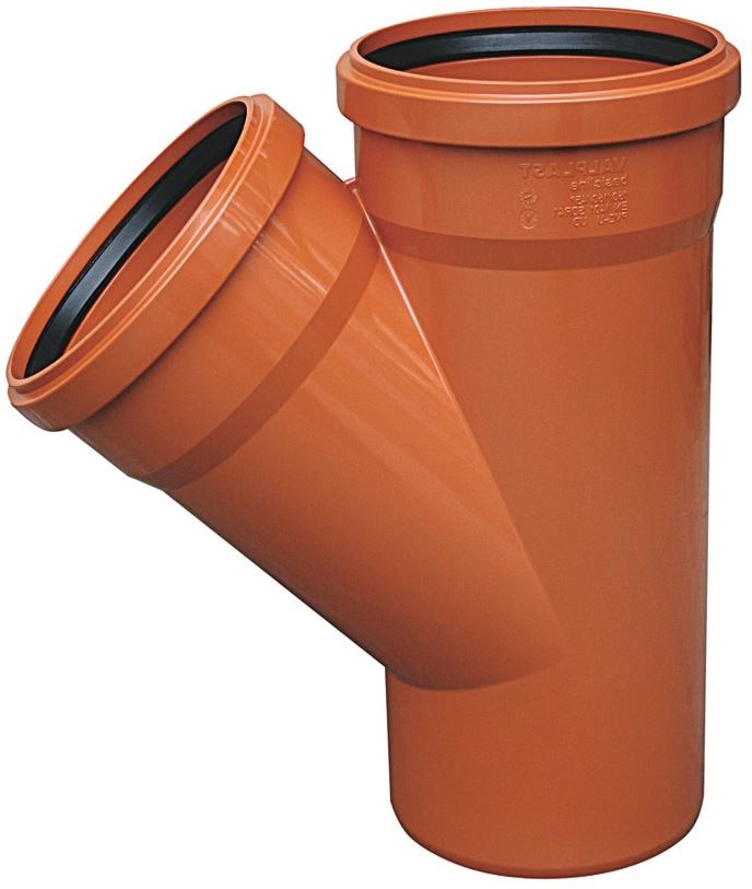 Ramificatie canalizare PVC, 87 g, 125 x  125 mm  Valplast