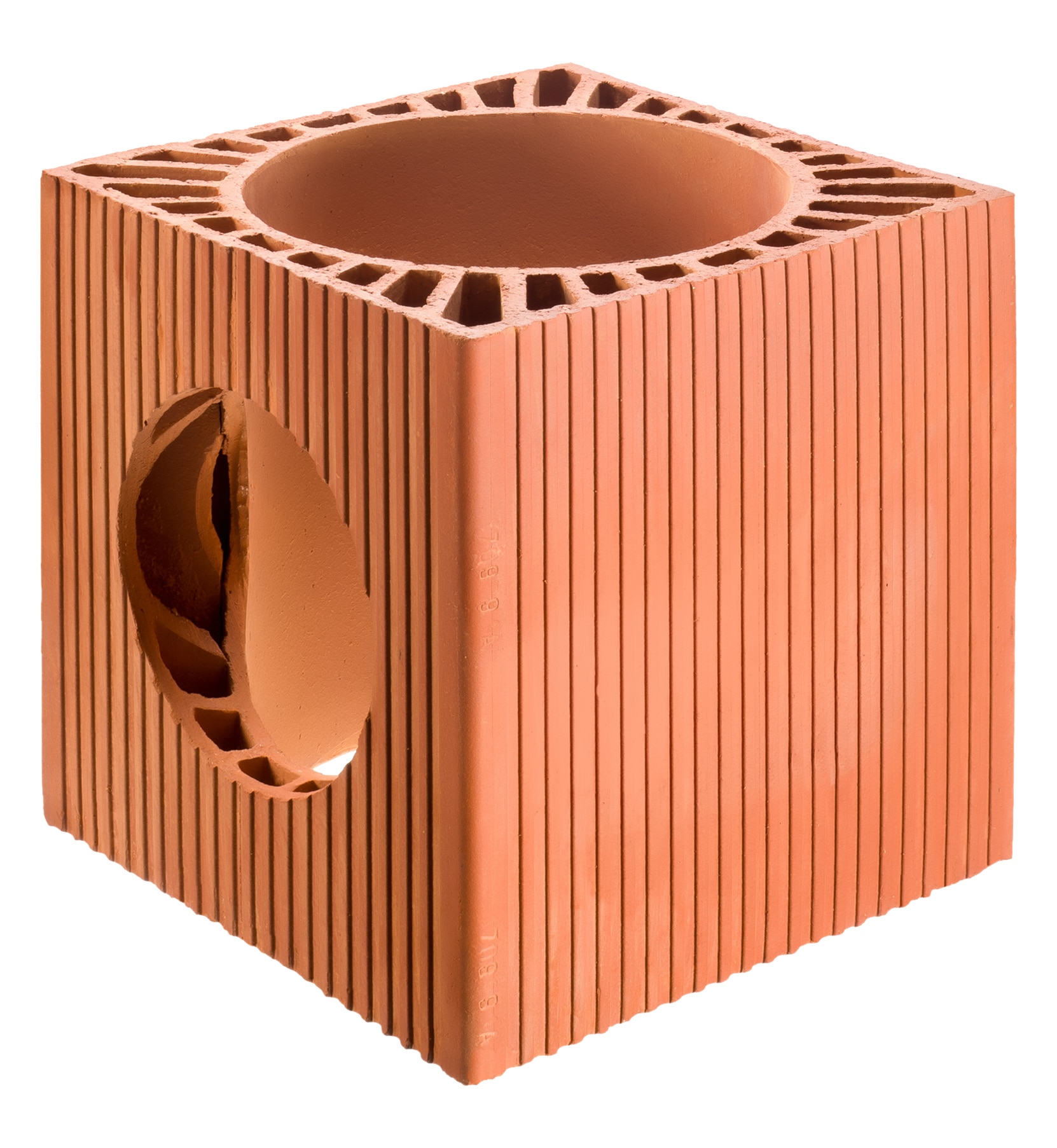 Caramida cos fum, cu gaura laterala, diametru 25 cm