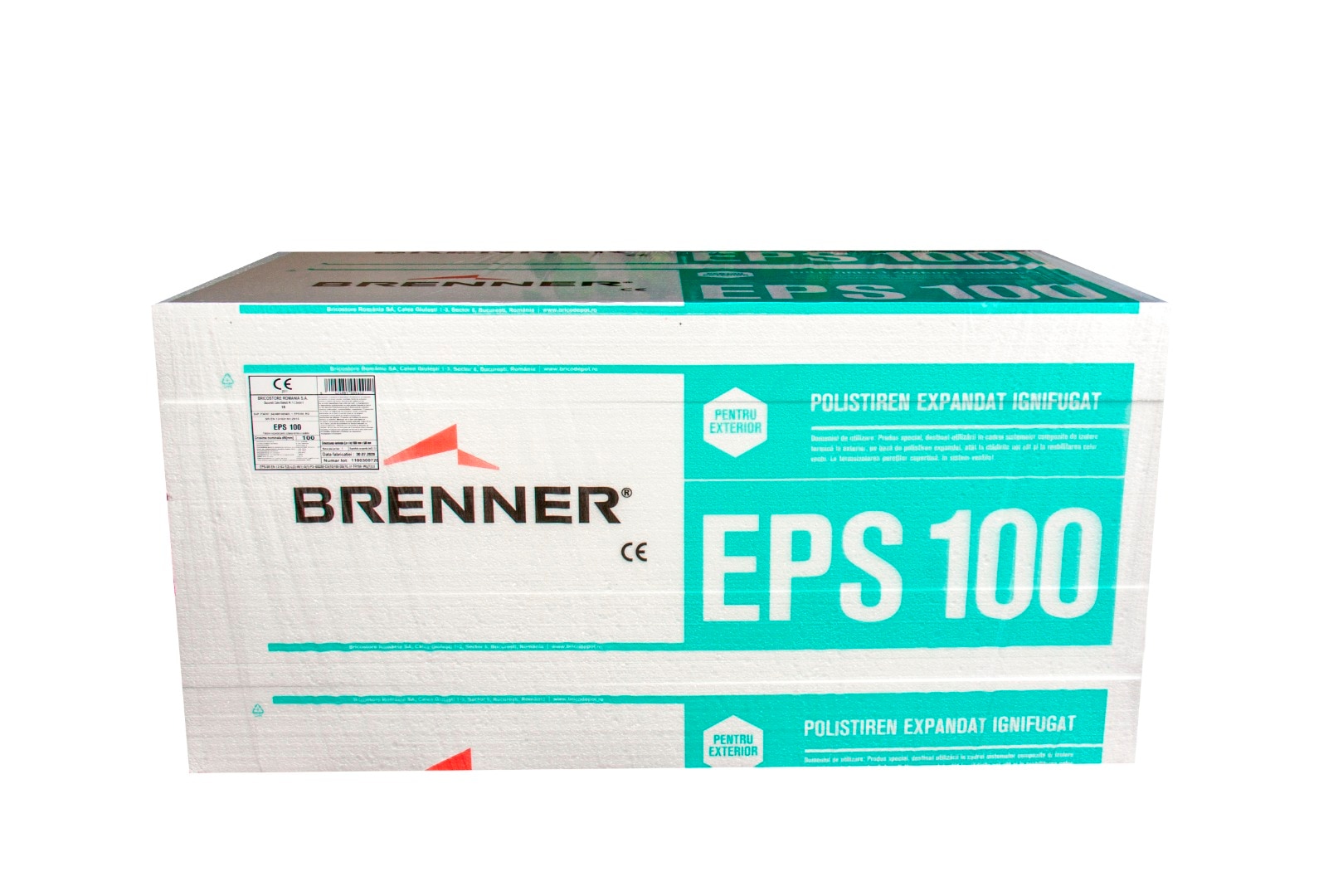 Polistiren expandat EPS 100 kpa, 10 cm, 2.5 mp, 0.25 mc  Brenner