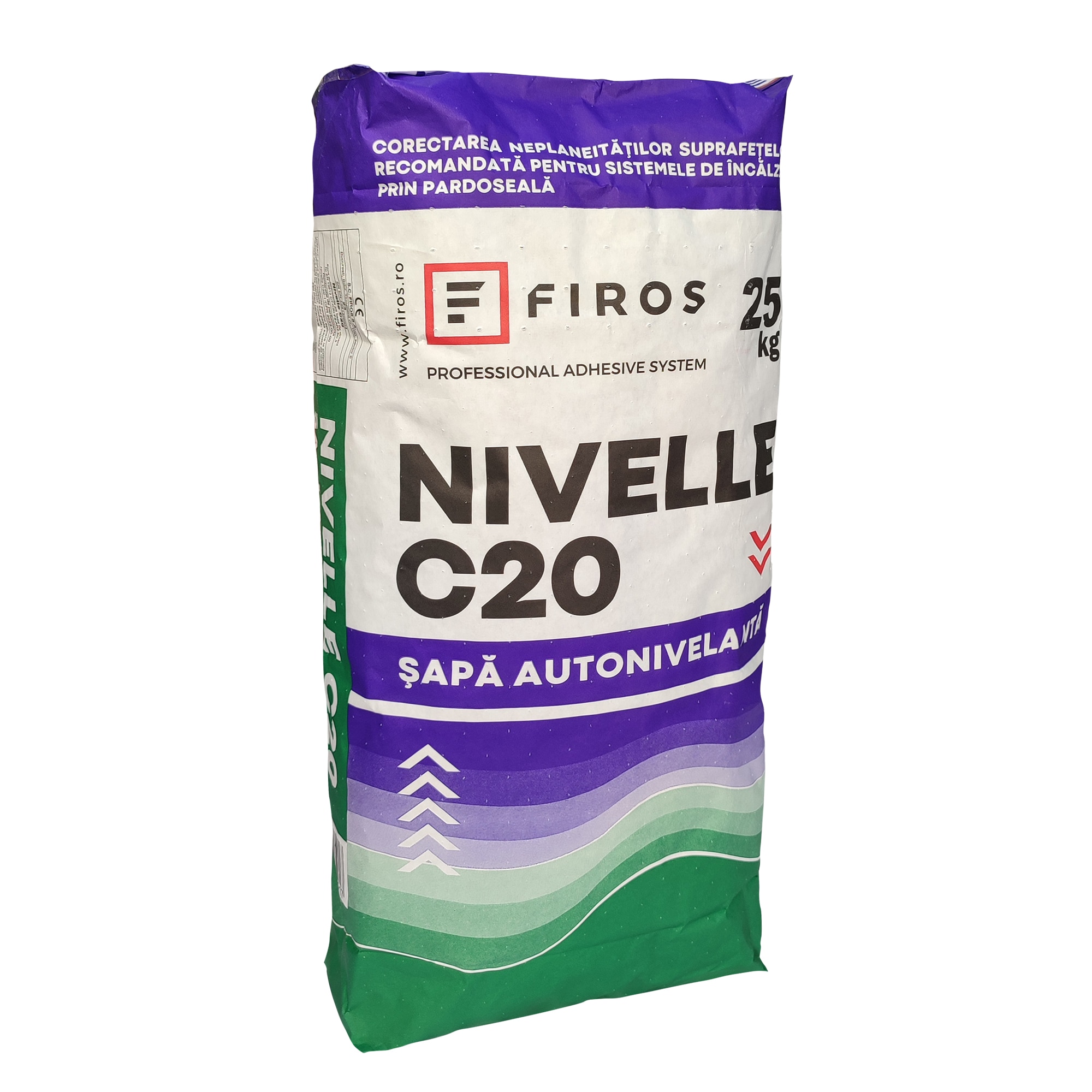 Sapa autonivelanta, gri, 25 kg, Firos Nivelle C20