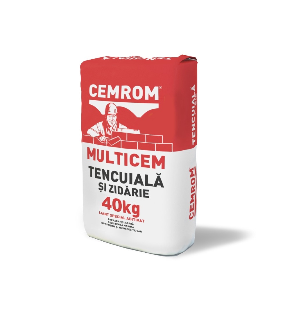 Tencuiala zidarie liant special aditivat, 40 kg  Cemrom