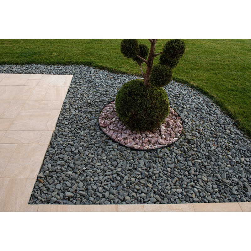 Piatra decorativa ardezie neagra, diametru 3-6 cm, vanzare la sac 20 kg