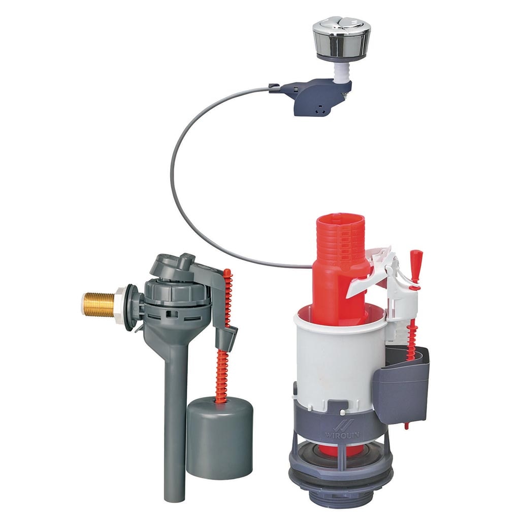 Mecanism WC, apasare dubla, racord 2  Wirquin