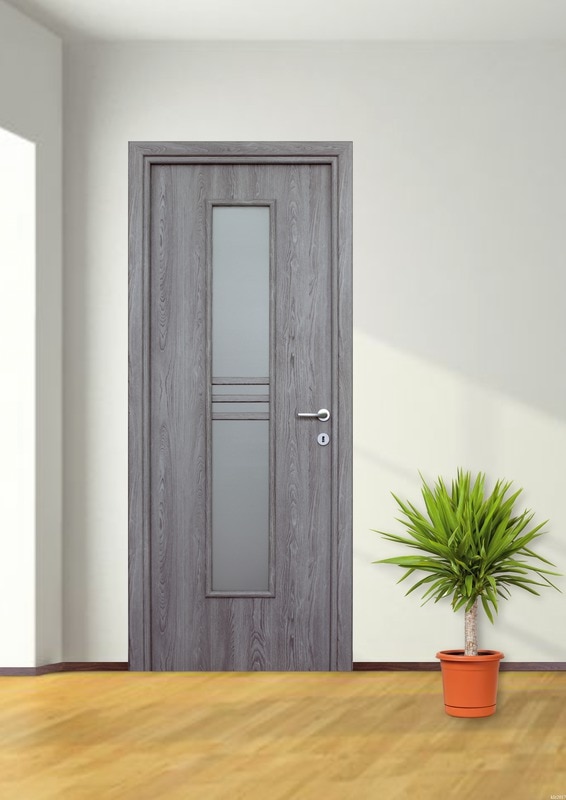 Set pervaz, MDF, gri, 6 x 210 cm