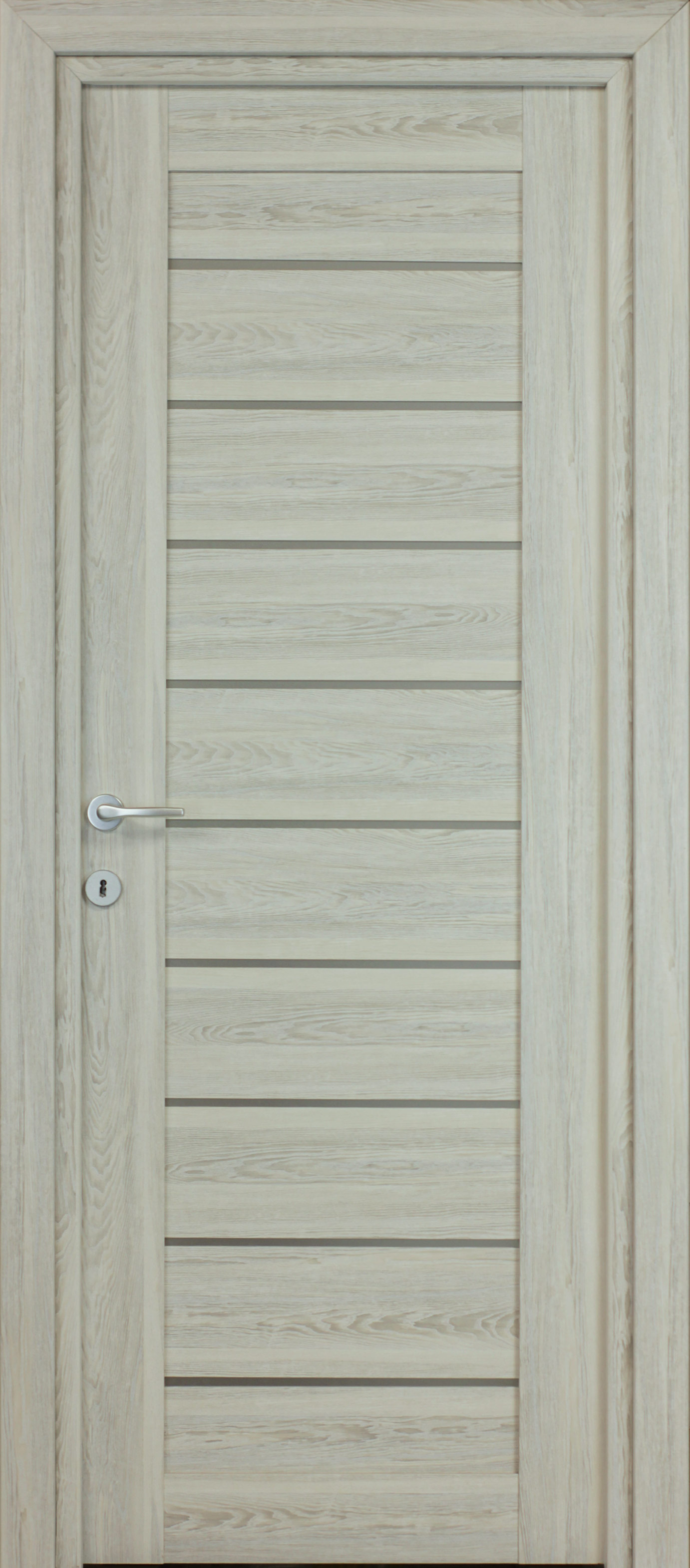 Usa de interior cu geam, gri, reversibila, mdf, 203 x 78 cm, toc inclus  Tarra