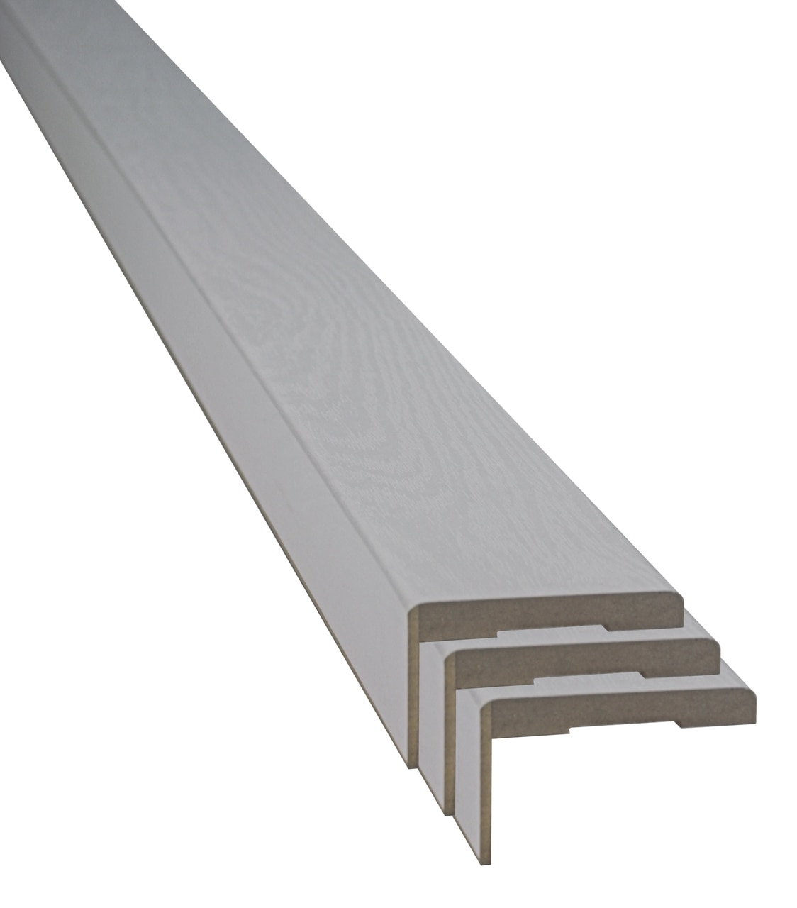 Set pervaz reglabil, alb, MDF, 7.3 x 215 cm