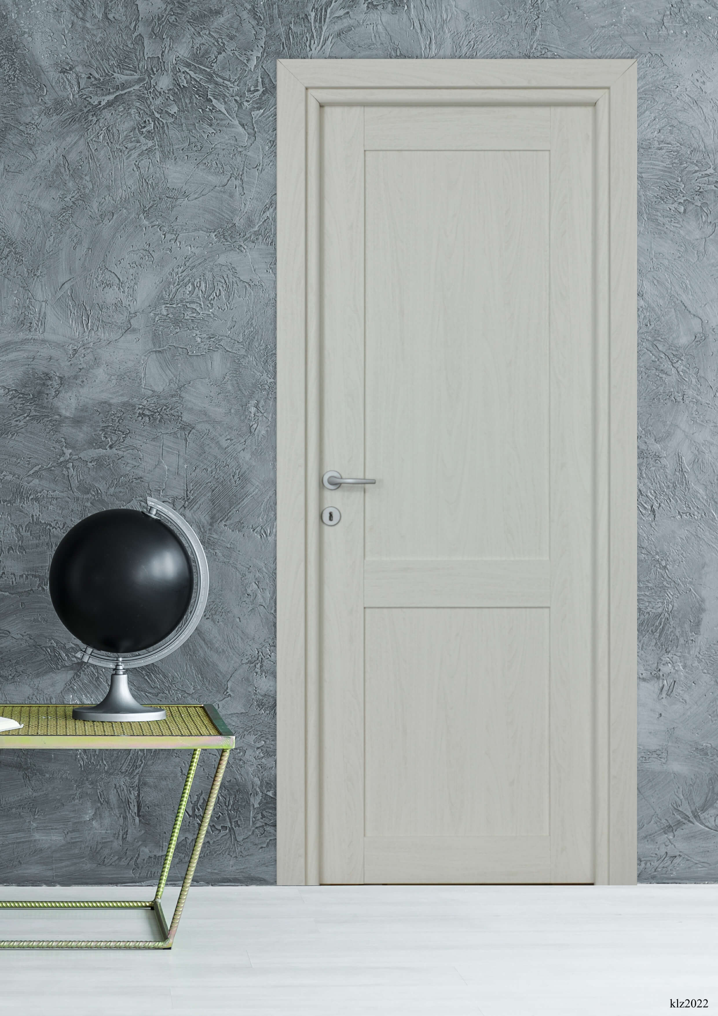 Usa interior Mod, cu geam, reversibila, MDF, 78 x 203 cm, alb