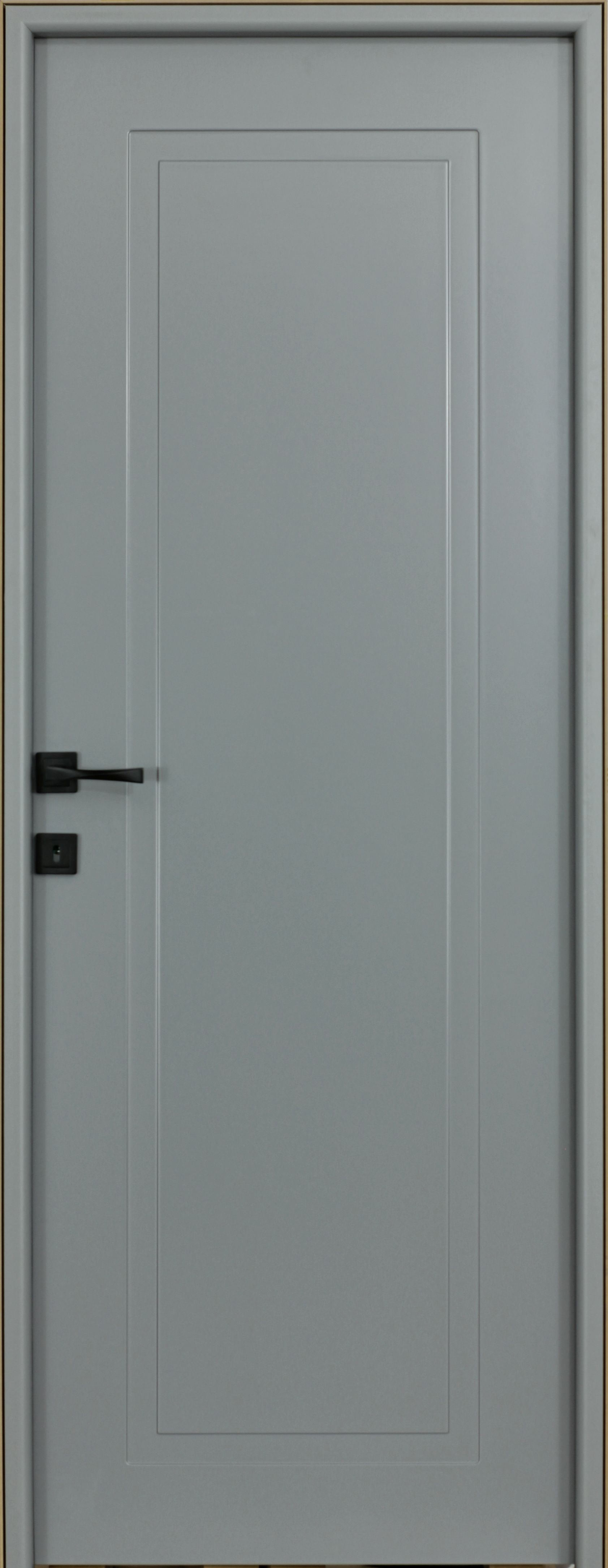 Usa interior Inline, fara geam, reversibila, MDF, 88 x 203 cm, gri