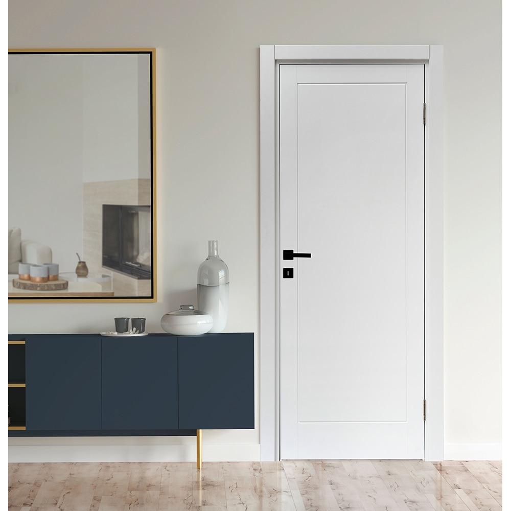 Usa interior VELTA Cristal, fara geam, reversibila, MDF, 68 x 203 cm, alb