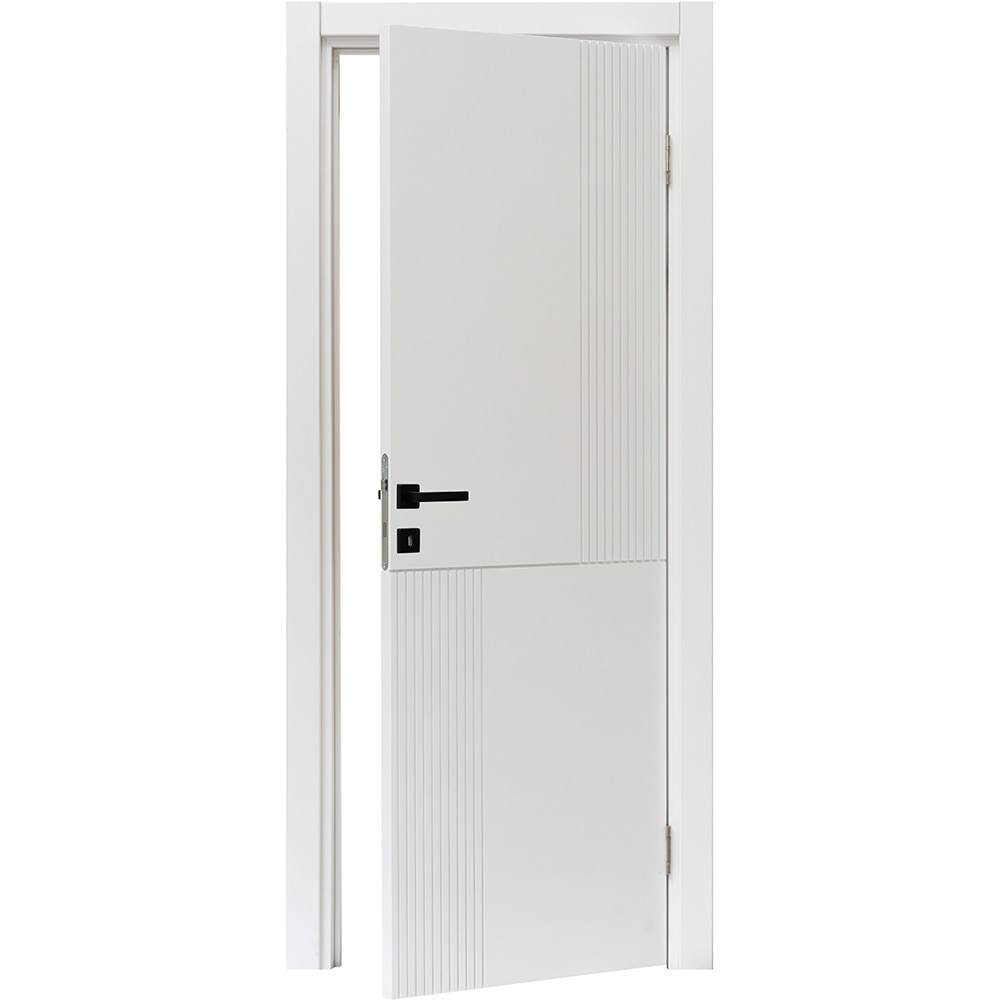 Usa interior VELTA Rifline, fara geam, reversibila, MDF, 68 x 203 cm, alb