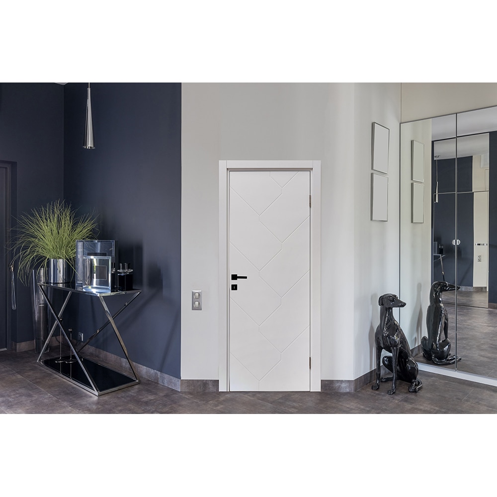 Usa interior VELTA Fagaras, fara geam, reversibila, MDF, 88 x 203 cm, alb