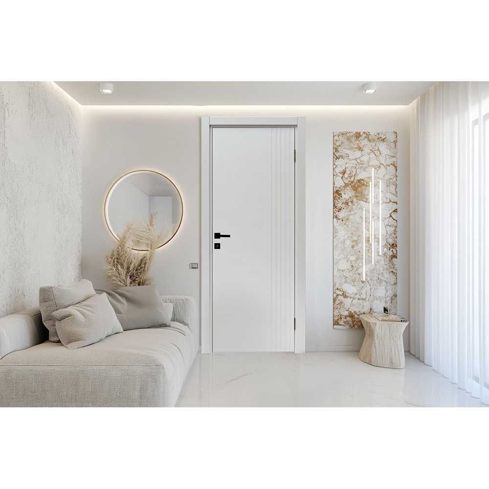 Usa interior VELTA Sonet, fara geam, reversibila, MDF, 68 x 203 cm, alb