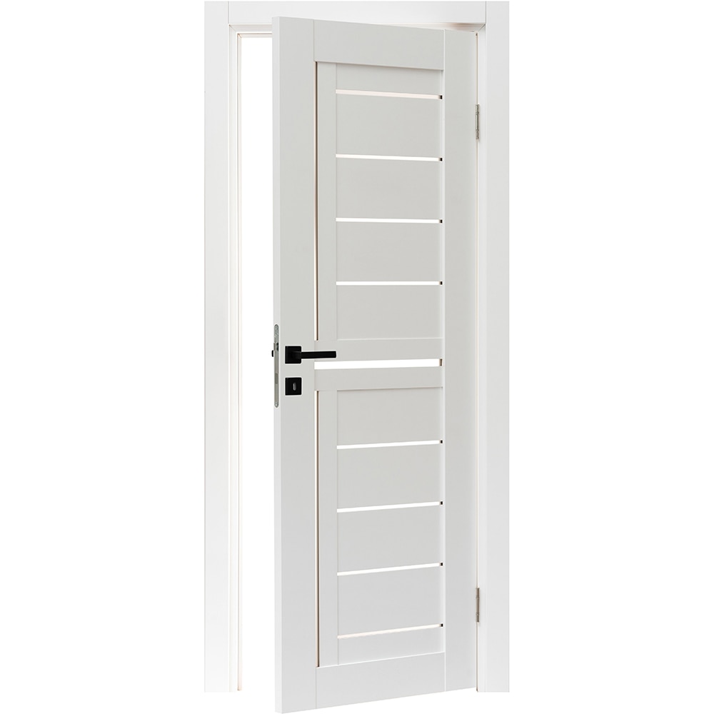 Usa interior VELTA Lumia, cu geam, reversibila, MDF, 88 x 203 cm, alb