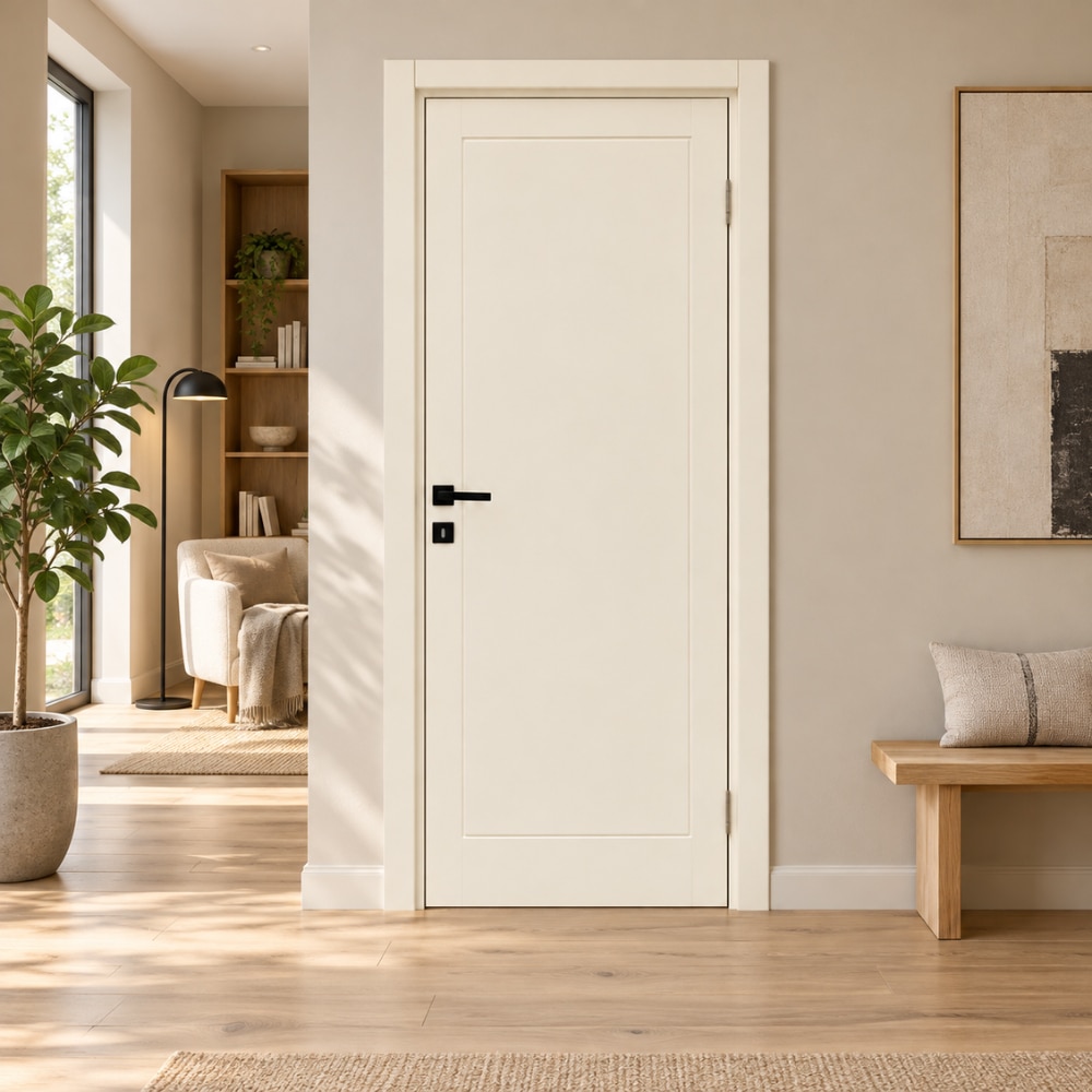 Usa interior Cristal, fara geam, reversibila, MDF, 88 x 203 cm, oyster