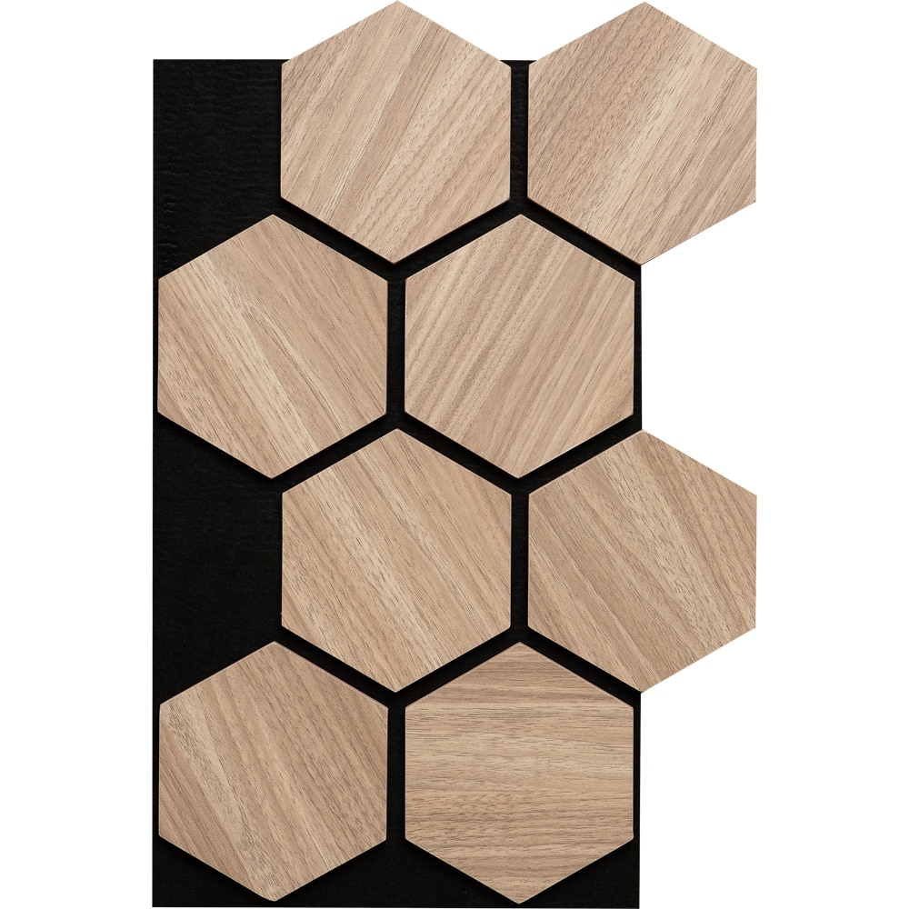 Set panou acustic VELTADOORS, 300 x 520 x 16 mm, hexagon, bej