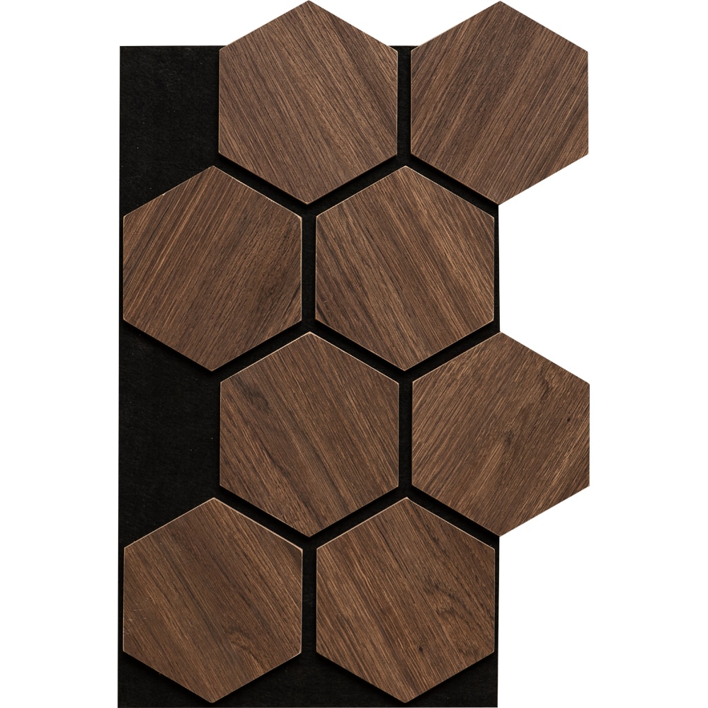 Set panou acustic VELTADOORS, 300 x 520 x 16 mm, hexagon, nuc