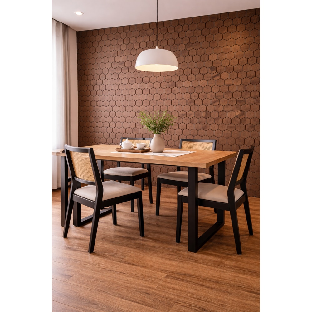 Set panou acustic VELTADOORS, 300 x 520 x 16 mm, hexagon, nuc