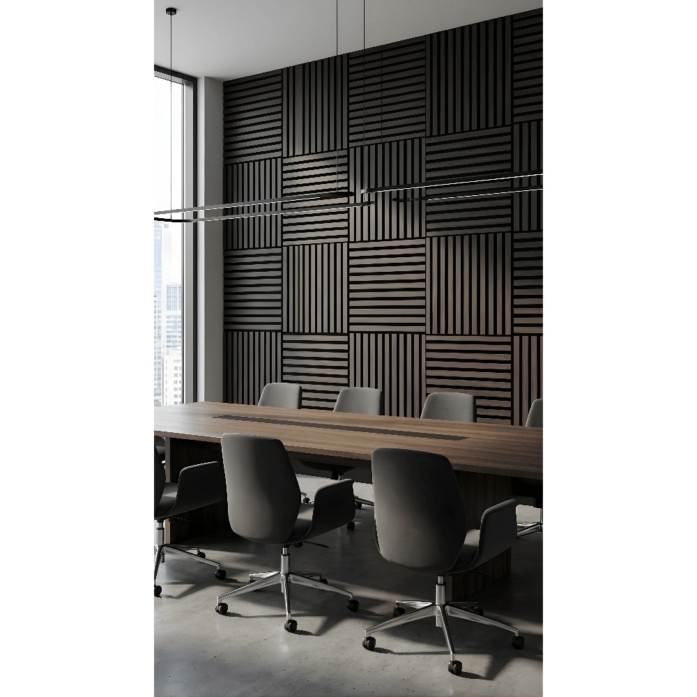 Set panou acustic VELTADOORS, 600 x 600 mm, negru