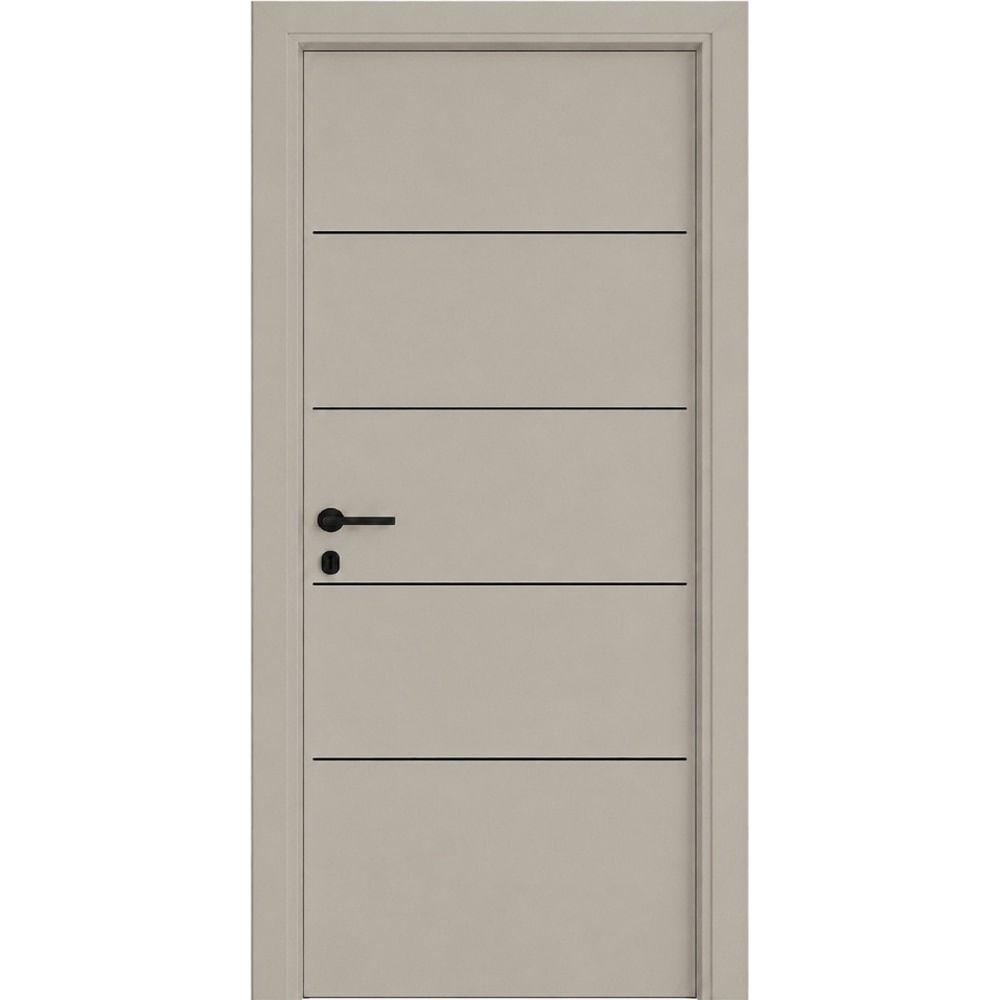 Usa interior Horizon 4, fara geam, reversibila, MDF, 68 x 203 cm, gri mat