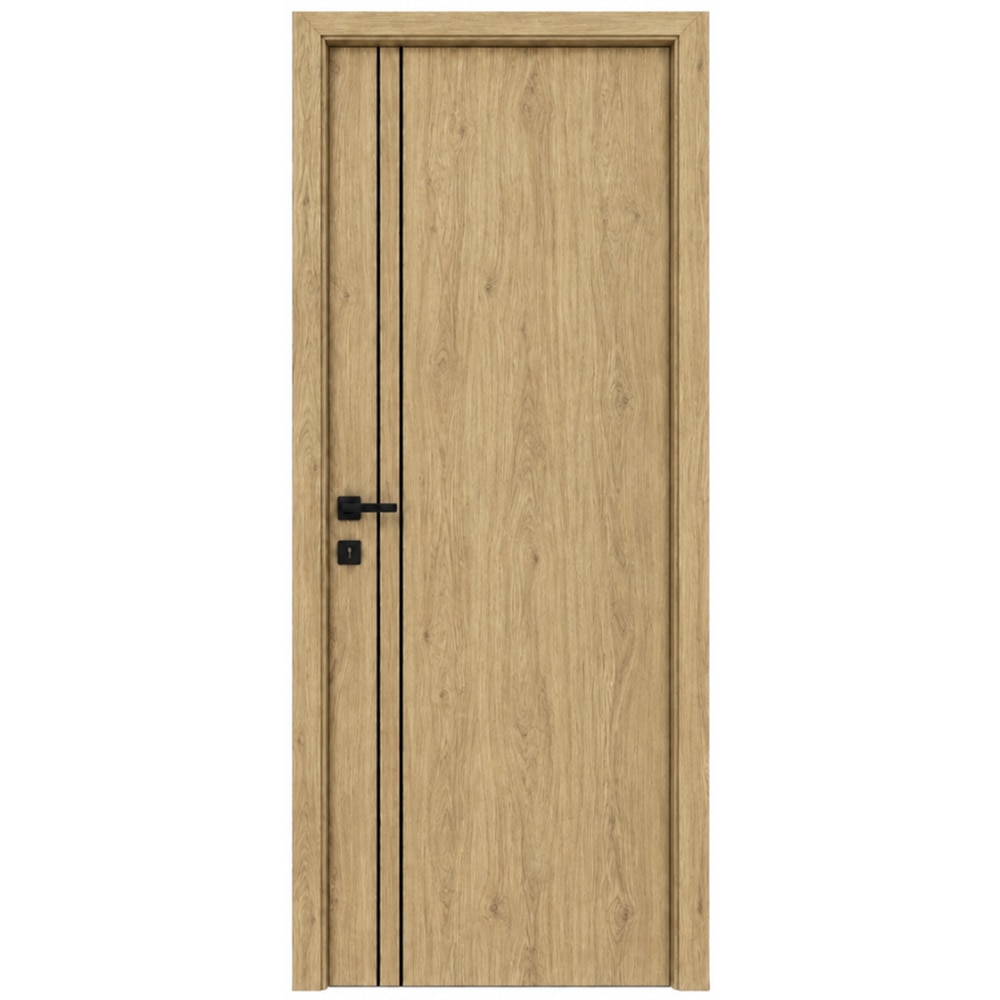 Usa interior Verto 2, fara geam, reversibila, MDF, 68 x 203 cm, stejar