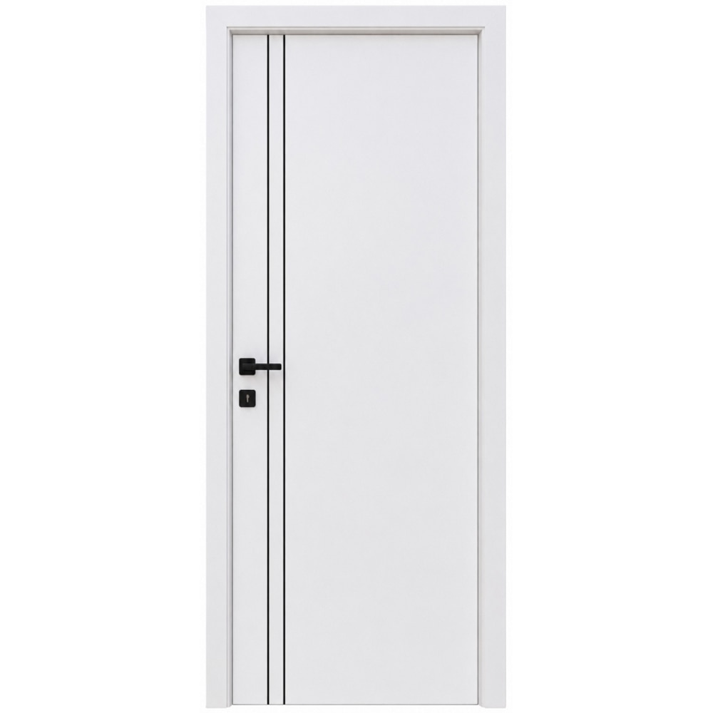Usa interior Verto 2, fara geam, reversibila, MDF, 68 x 203 cm, alb