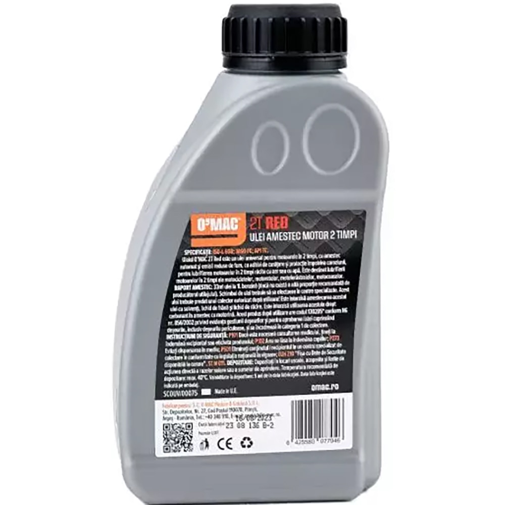 Ulei amestec O'MAC Red, 2T, 600ml